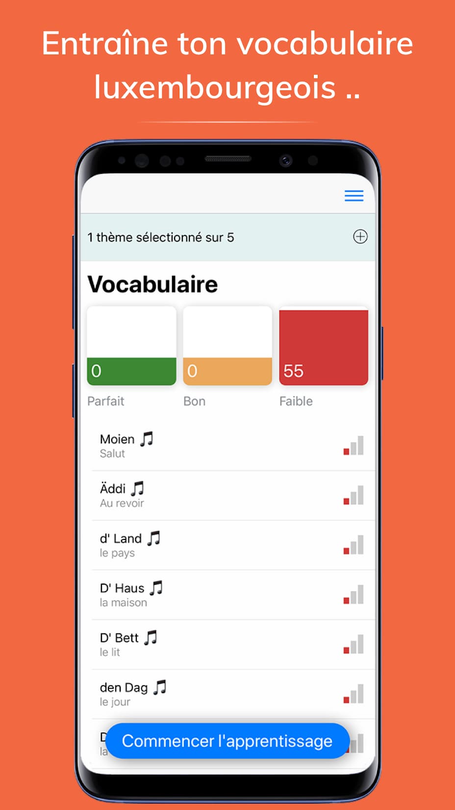 Choisissez dans l’application Wuertschatz
